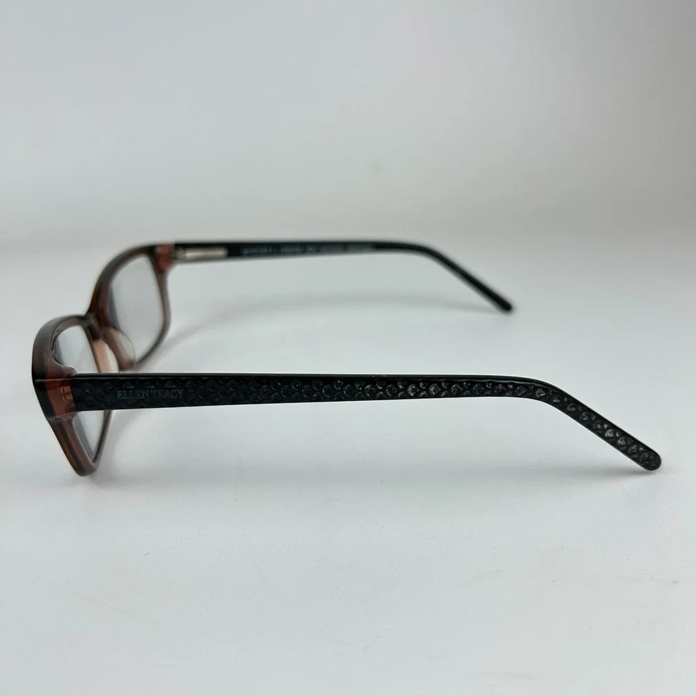 Ellen Tracy Womens Eyeglasses Frame Navari Brown Plastic Full Rim 51-15-135 mm‎